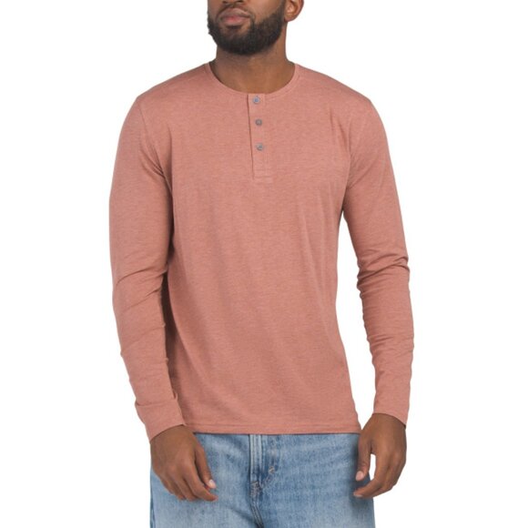 TASC PERFORMANCE Woodland Everywear Long Sleeve Henley Top - Picture 1 of 1